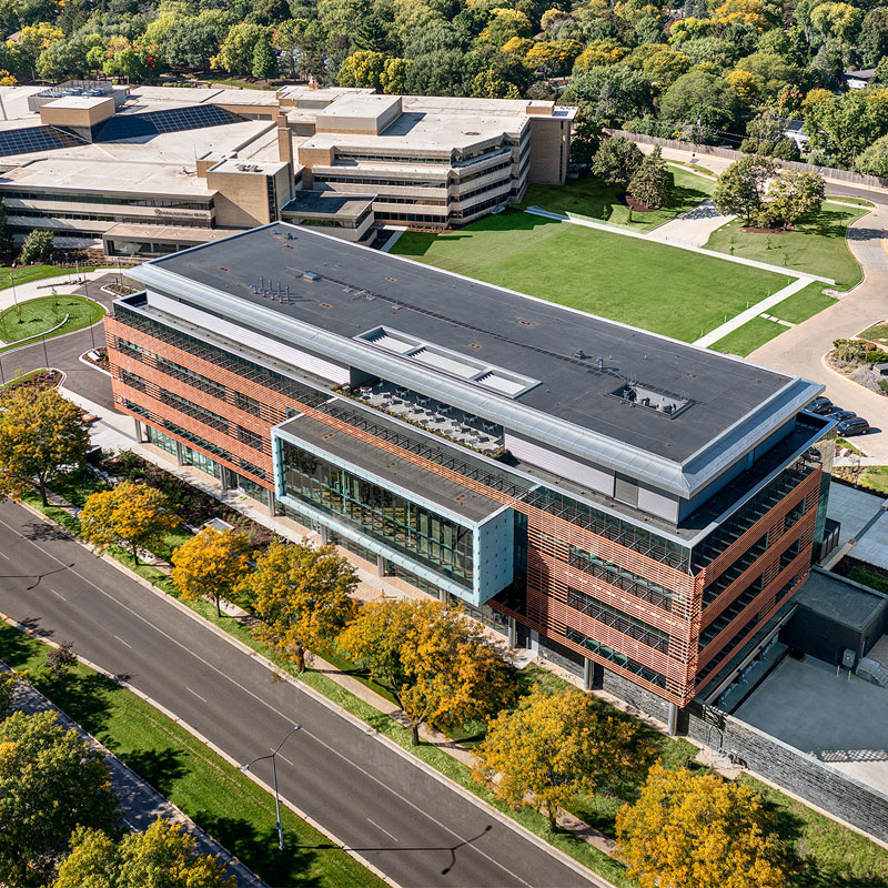 Arial photo of TruStage campus