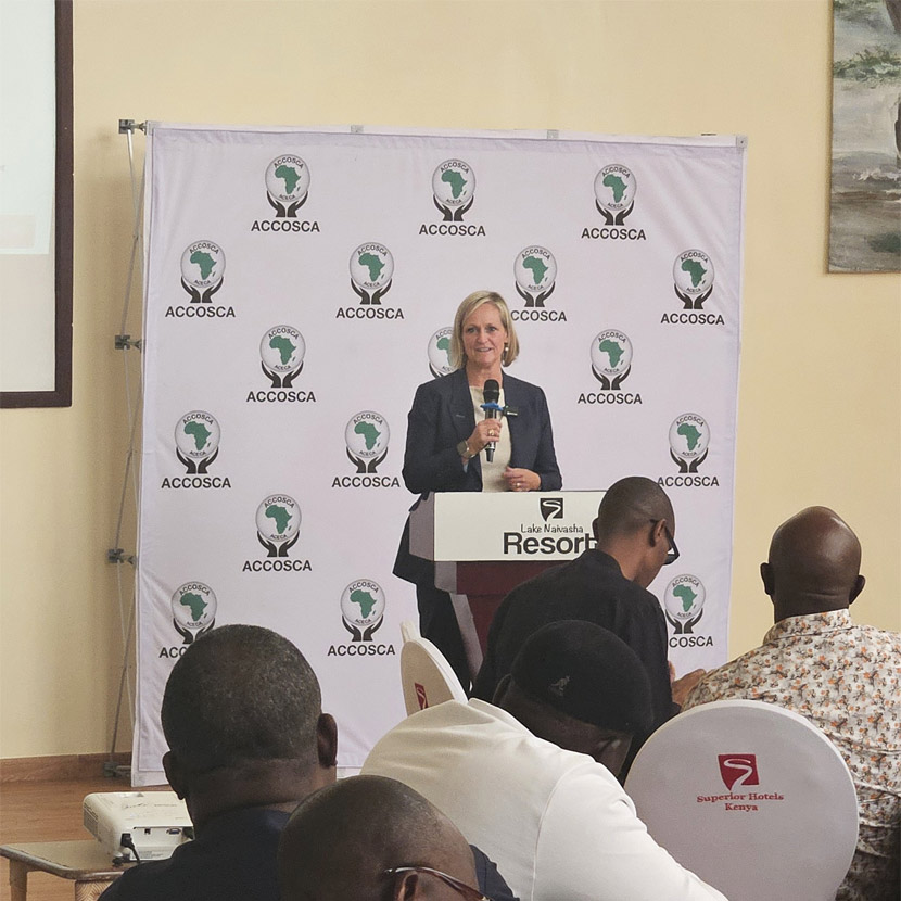 Tammy Schultz, TruStage EVP, Chief Sales and Marketing Officer, addressed delegates at the 2024 ACCOSCA conference.