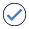 Icon of check mark in a circle