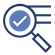 Icon of a magnifying glass with a check mark