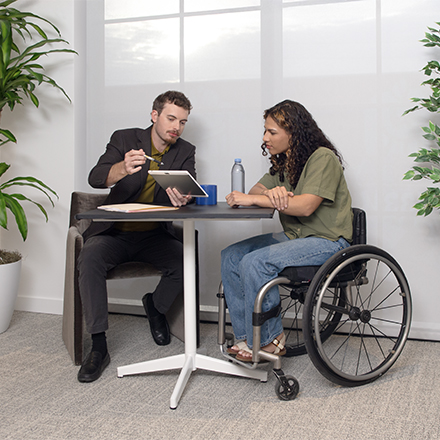 A woman having a meeting with her financial planner