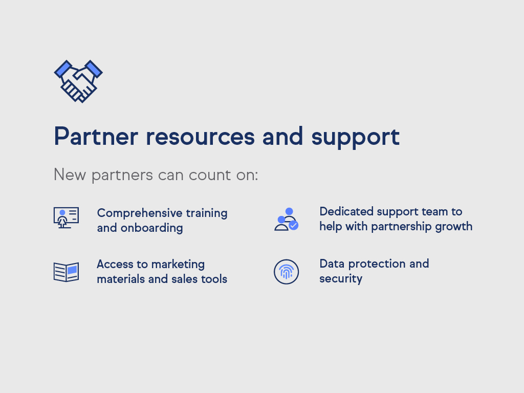 Partner resources and support infographic