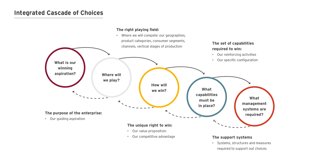 credit union strategic planning ideas Integrated Cascade of Choices Infographic