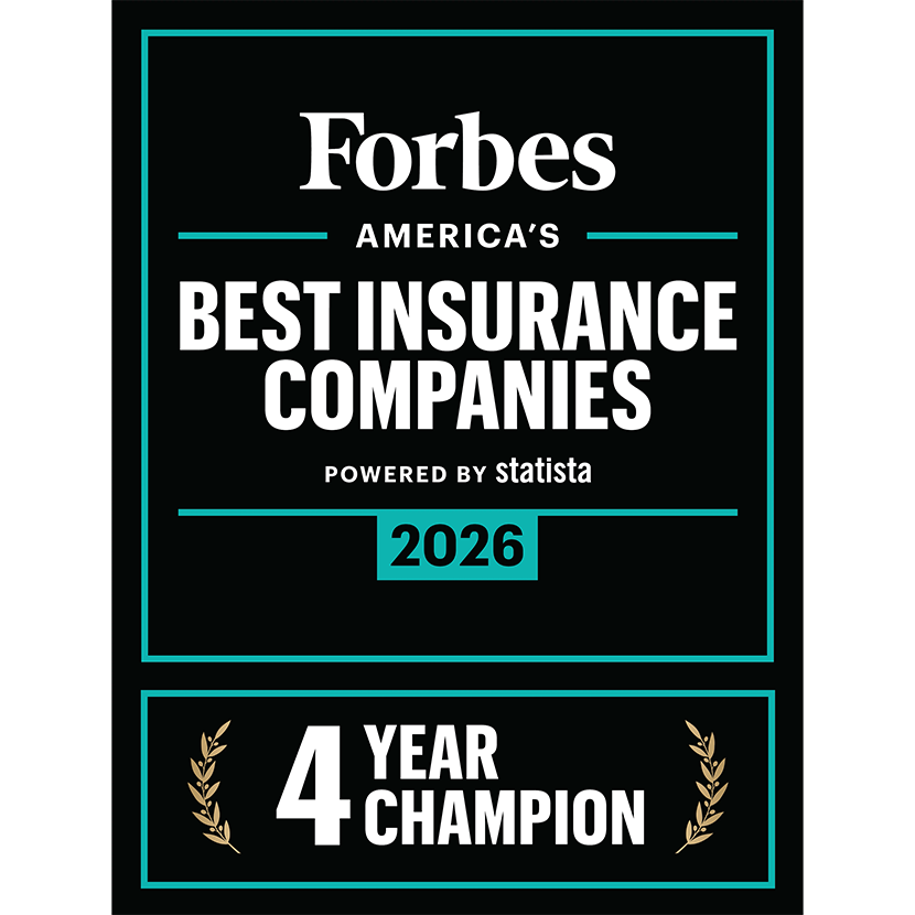 Forbes award for America's Best Insurance Companies 2026.