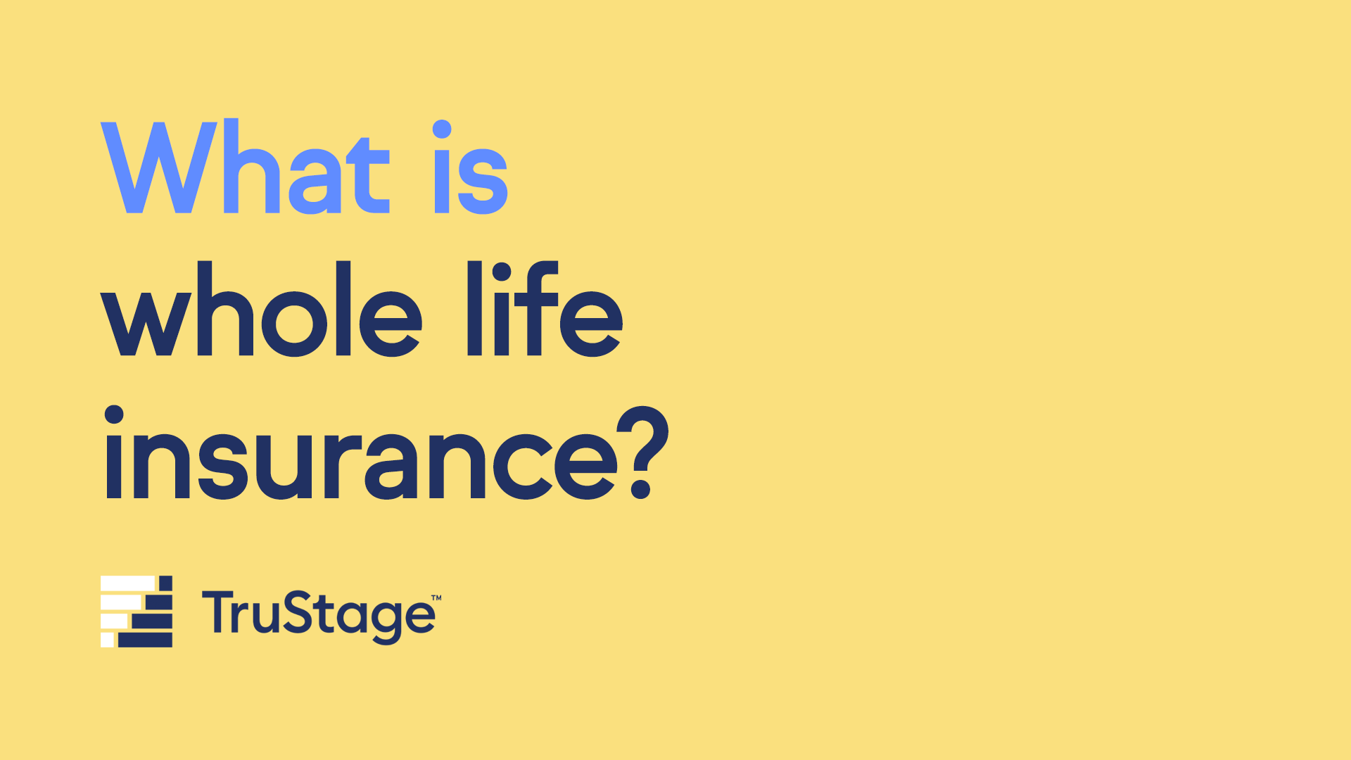 What is whole life insurance explained through video